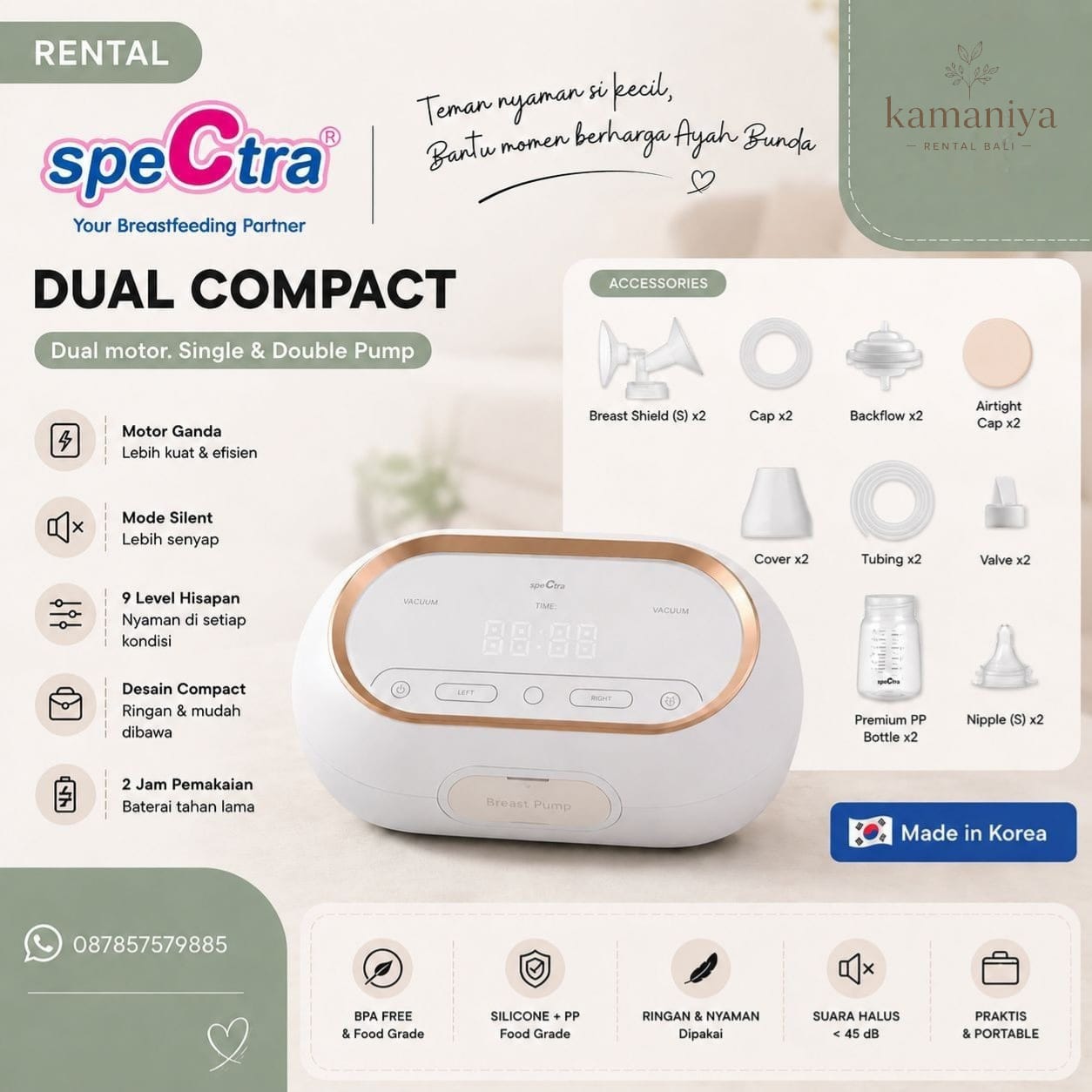 Spectra Dual Compact Breast Pump