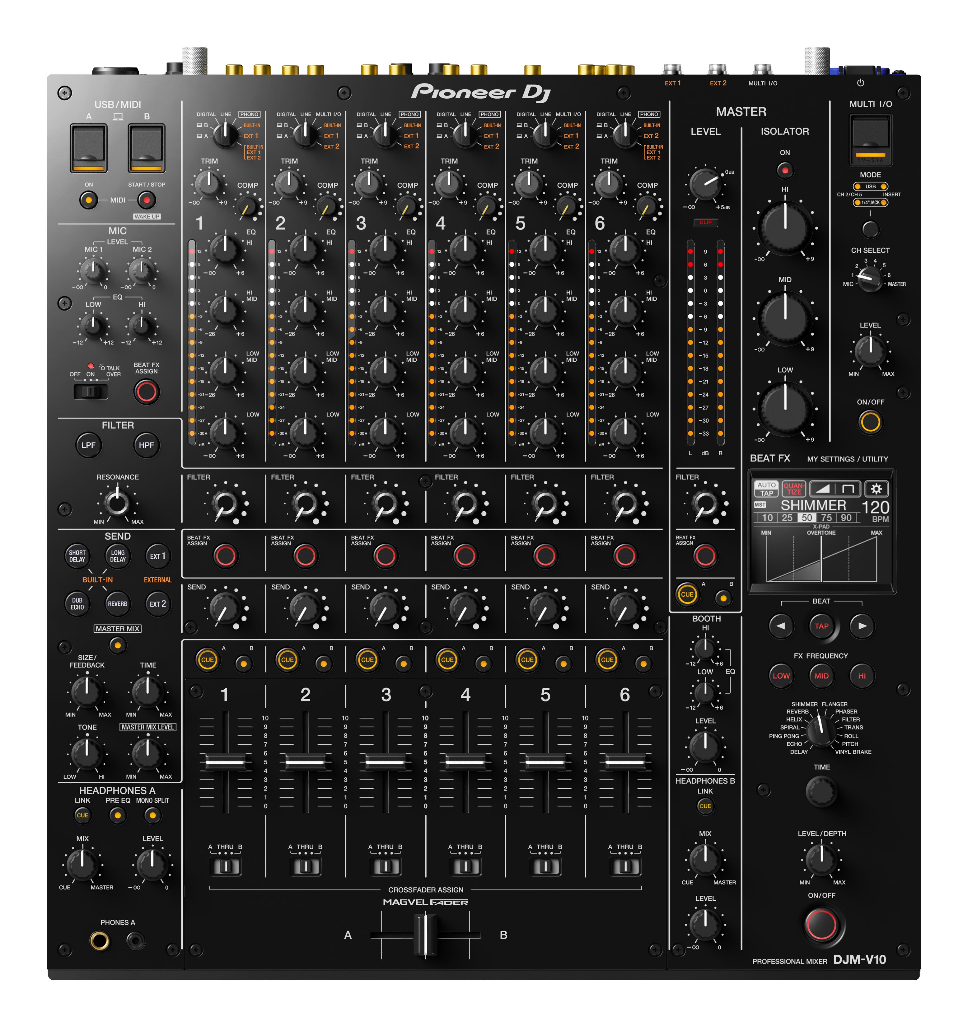 DJM V10 — 6-Channel Creative DJ Mixer