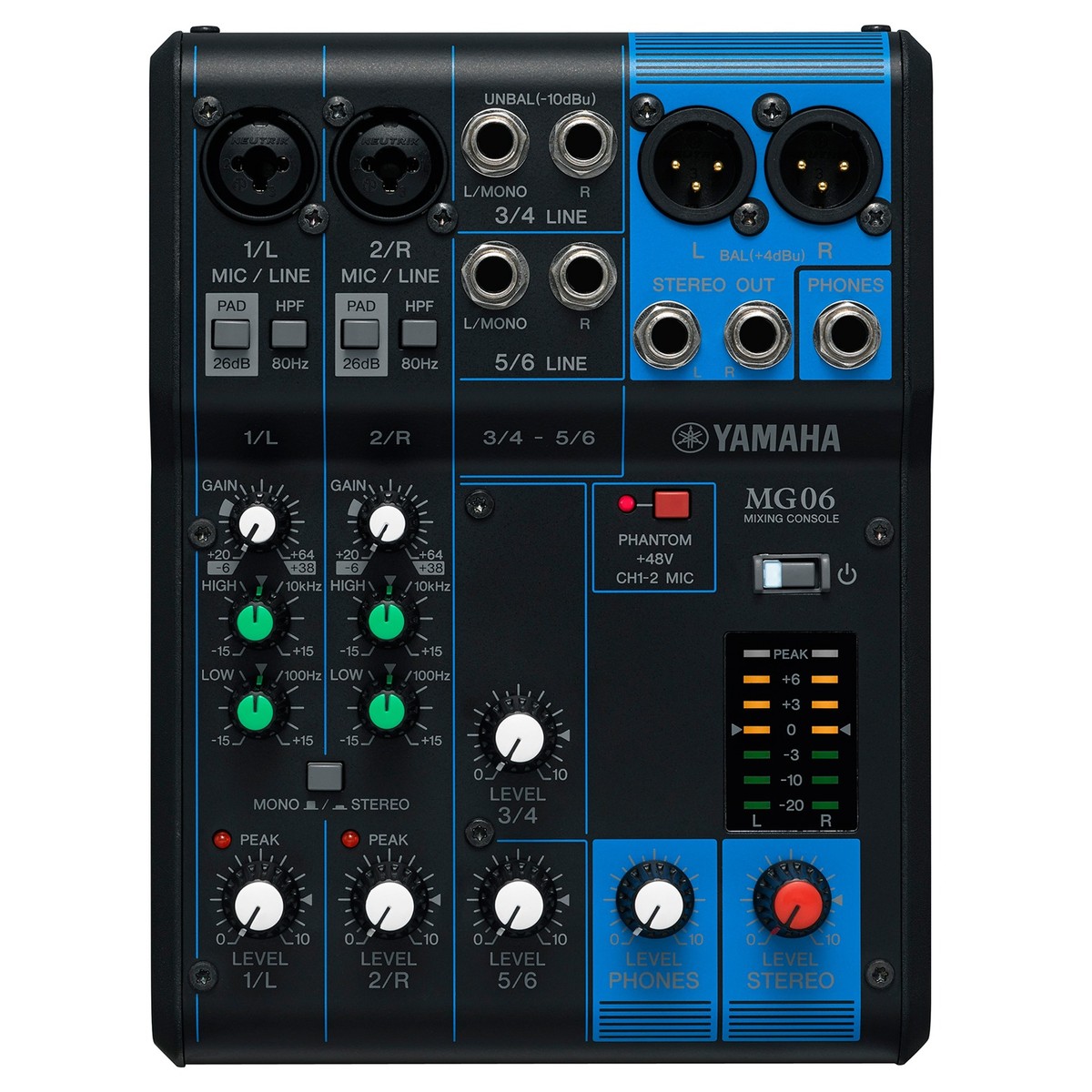 Yamaha MG6XU — 6-Channel Compact Mixer